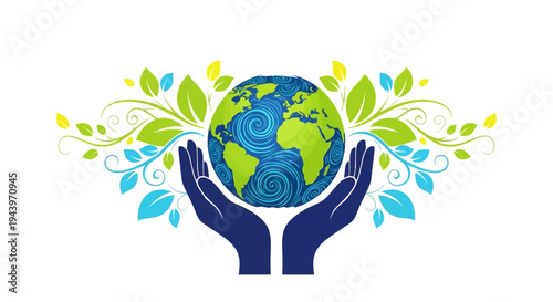 Hands Holding the Earth Globe.