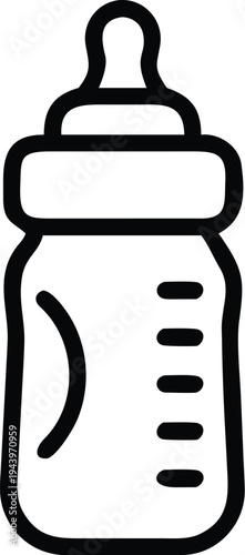 Simple line drawing of a fish split into two symmetrical halves with a central dividing line vector illustration