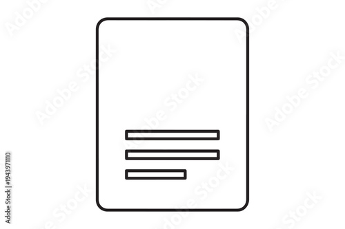 Minimalist Document or Page Content Icon