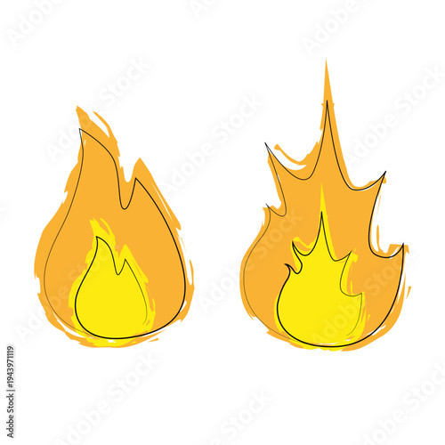 Extraordinary fiery flames. Professional burning Vector. Radiant sparkling collection. Phenomenal flickering luminescence.