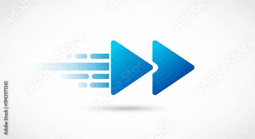Fast Forward Play Button Icon Symbol.