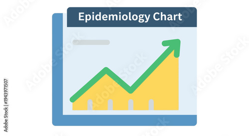 Epidemiology Chart Showing Upward Trend of Disease Spread.