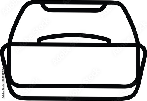 Whimsical sack with a heart symbol and cute handles for a charming design. vector illustration