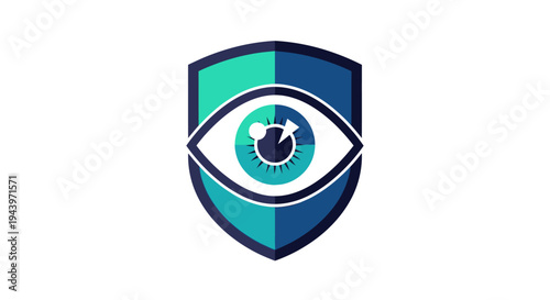 Eye Shield Security Symbol Digital Protection Concept.