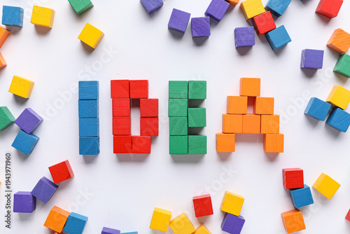Word IDEA made of colorful ...
