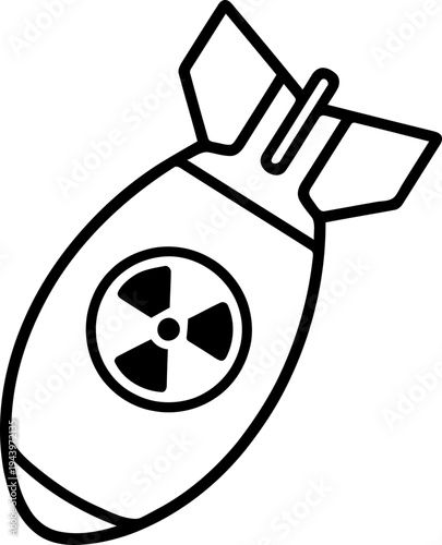 Canvastavla Nuclear Bomb Icon Symbol.