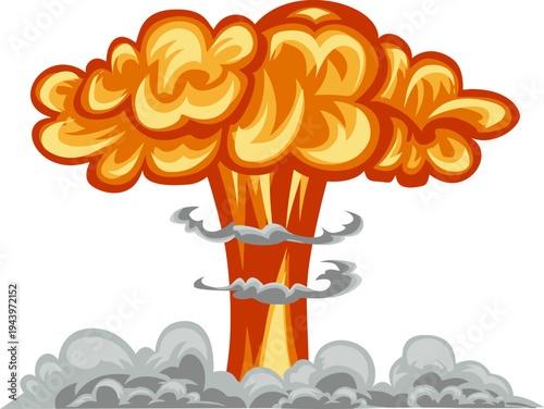 Nuclear Mushroom Cloud Explosion.