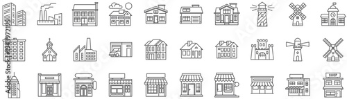 City Buildings Icon Set