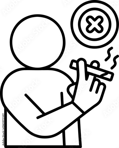 Person Refusing Cigarette Smoking.