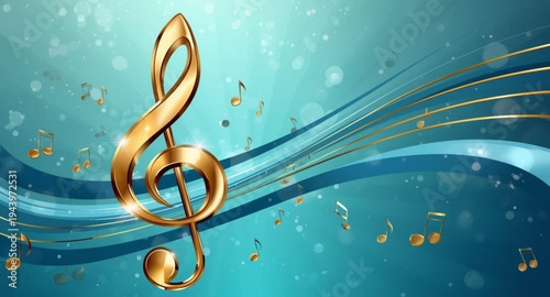 Elegant Abstract Music Notation Background