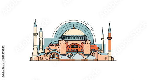 Hagia Sophia Istanbul Landmark Architectural Masterpiece.