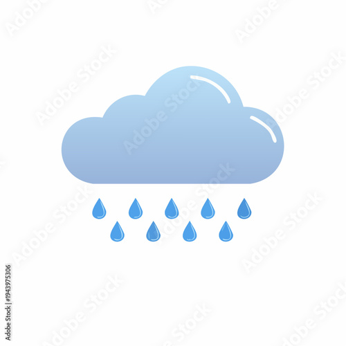Cloudy sky with pouring rain, indicating bad weather conditions and precipitation