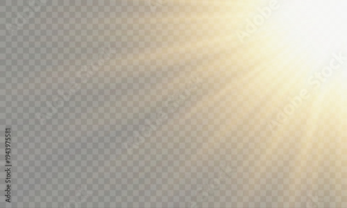 Yellow sun light glow flare bright radiant beam yellow png illustration of warm summer sky energy sparkling abstract background vector design.