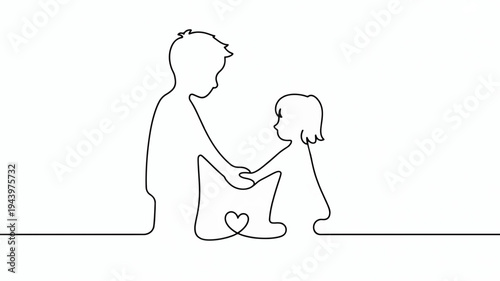 Father and child bonding with cat heartwarming family moment love and affection concept