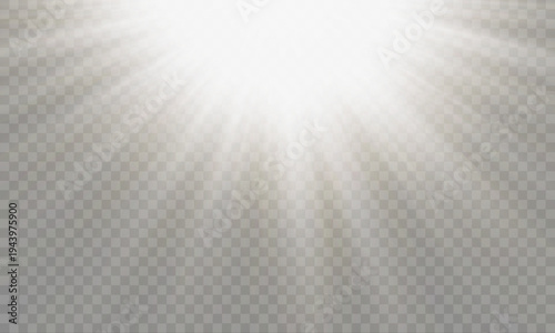 White sunlight glow flare radiant beam bright white png illustration of shining sky energy sparkling abstract background vector design.