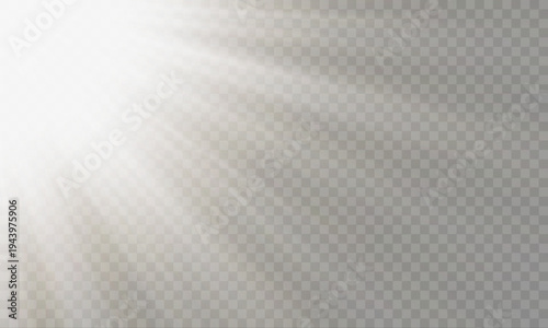 White sun light glow bright flare beam white png vector.