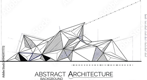 Technical architectural cross-section showing structural wall framing, roof trusses, and internal staircase layout with height markers
