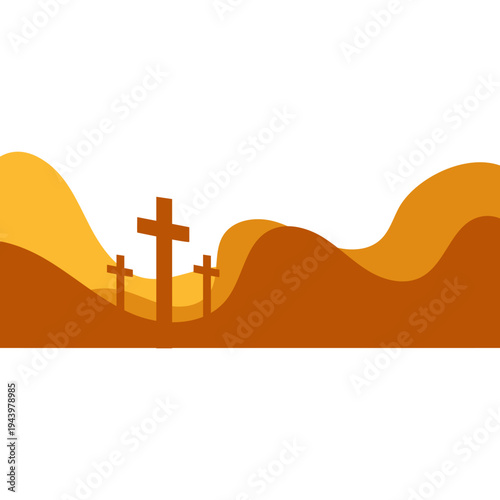Three Crosses Silhouette