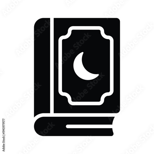 Get this amazing glyph style icon of religious book