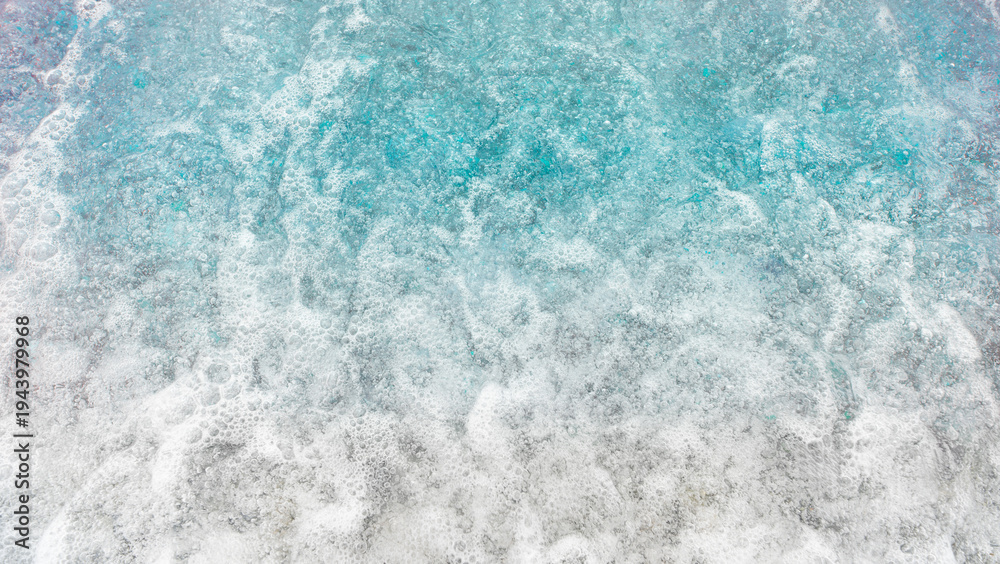 Fototapeta premium Foamy water texture with copy space 