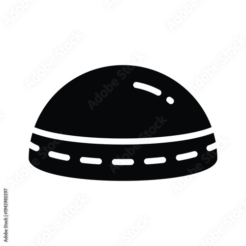 A customizable glyph icon representing muslim prayer cap