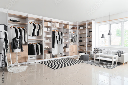 Interior of dressing room w...