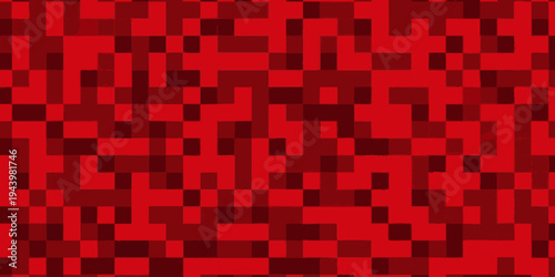 Vibrant red pixelated pattern fills the entire frame with no clear subject or location visible