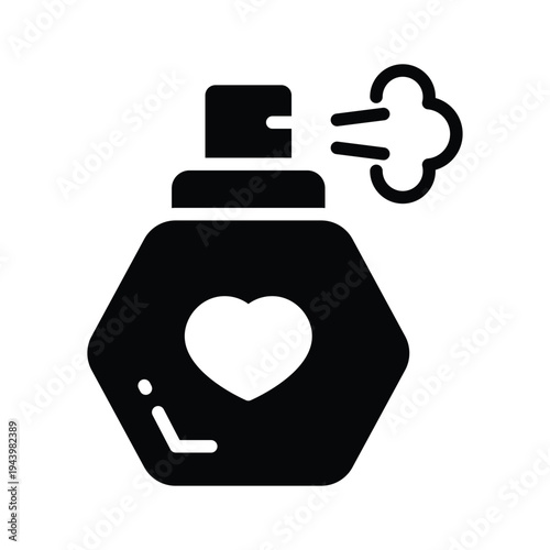 A well designed glyph icon representing perfume bottle for fragrance