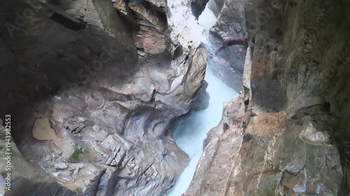 A view of the Horrid of Bellano near Lecco lake, Lombardy, Italy