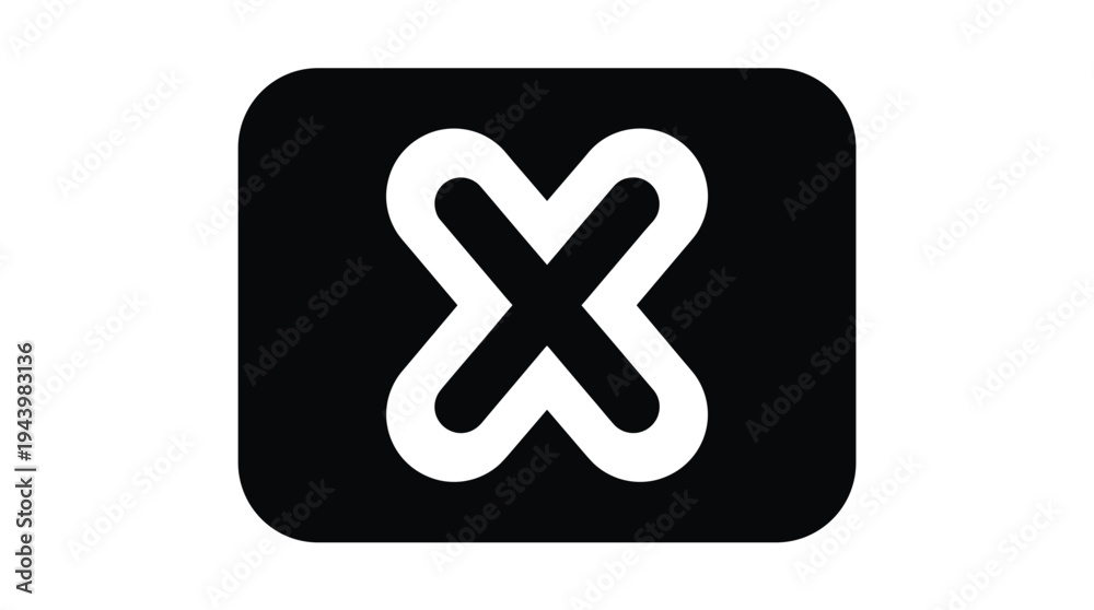 Obraz premium Black X Letter Logo Icon Design Element