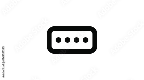 Black Password Dots Icon Vector