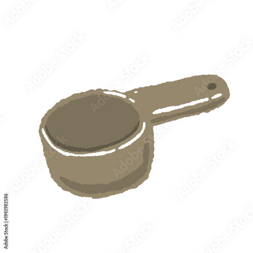 Empty Wooden Coffee Measuring Spoon