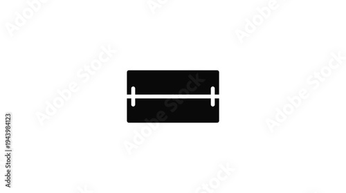 Minimalist Black Minus Sign Icon on White Background