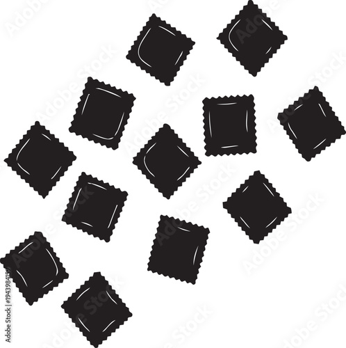 A vintage collection of blank photo frames and retro paper labels featuring decorative borders and vector design elements for a creative picture set