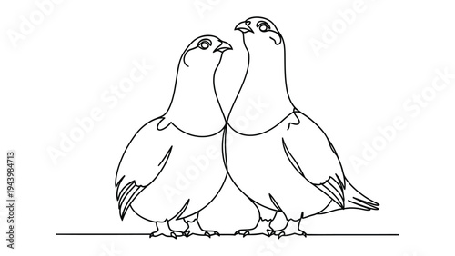 Eternal Devotion: Two doves, symbols of enduring love and commitment, stand together. A testament to affection, loyalty, and companionship.