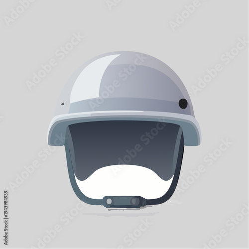 Illustration of a futuristic-style hard hat or protective helmet on a neutral background