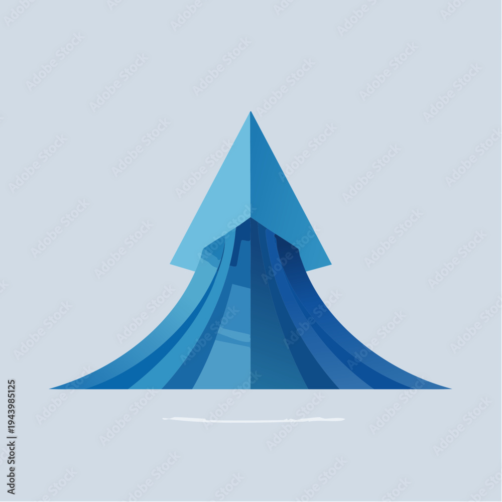 Fototapeta premium Abstract upward arrow graphic representing growth, progress, and success