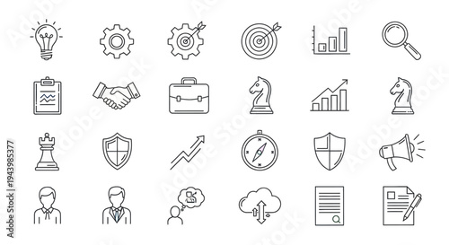 Business icons and symbols collection.