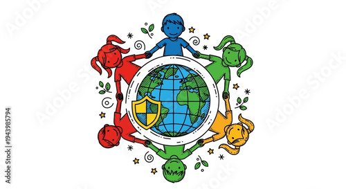 Diverse People Holding the Earth Globe.