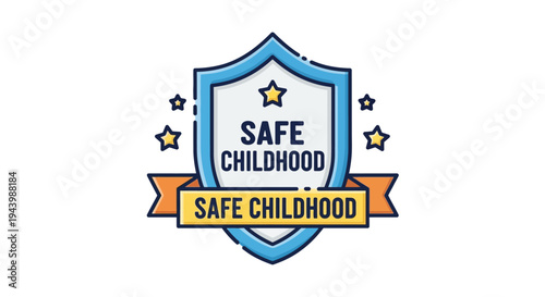Safe Childhood Protection Logo Emblem.