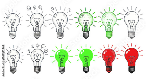Light Bulb Ideas Collection: Brainstorming, Innovation, and Solutions