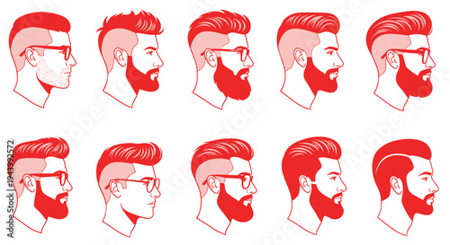 Modern Man Hairstyles and Beard Styles Collection