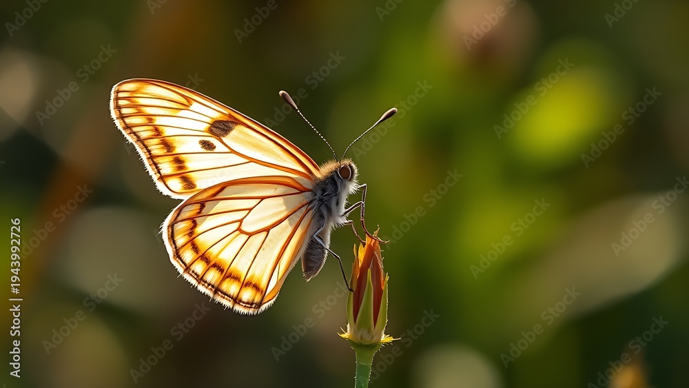 Obraz premium chrysalis. Newly emerged butterfly with damp wings in the soft morning light. wildlife magazines, conservation campaigns, designed for nature documentaries and education and eco-tourism storytelling.