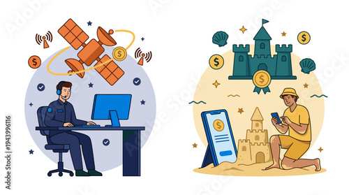 Mobile Banking Payment Illustration