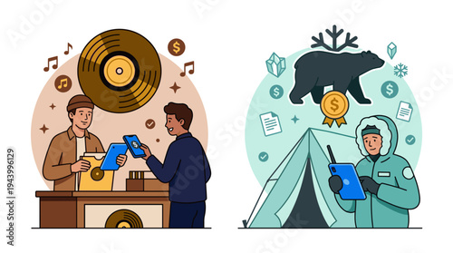 Mobile Banking Payment Illustration