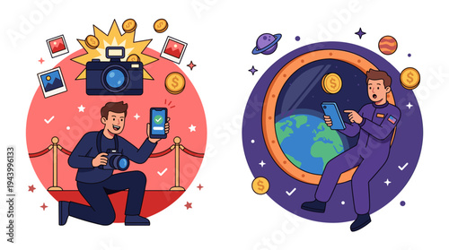 Mobile Banking Payment Illustration