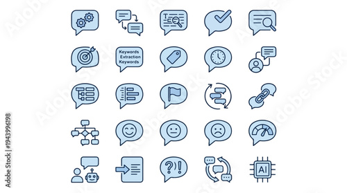 Warehouse Logistics and Supply Chain Icon Set for Inventory Management, Fulfillment, E-commerce Shipping, Delivery Services, Barcode Scanning, Forklift, Transport, Package Boxes, Distribution Center