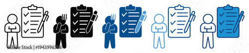 Diagnosis icon set in multiple style collection