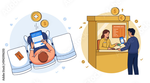 Mobile Banking Payment Illustration