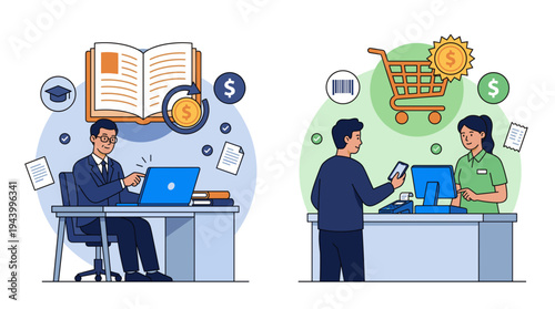 Mobile Banking Payment Illustration